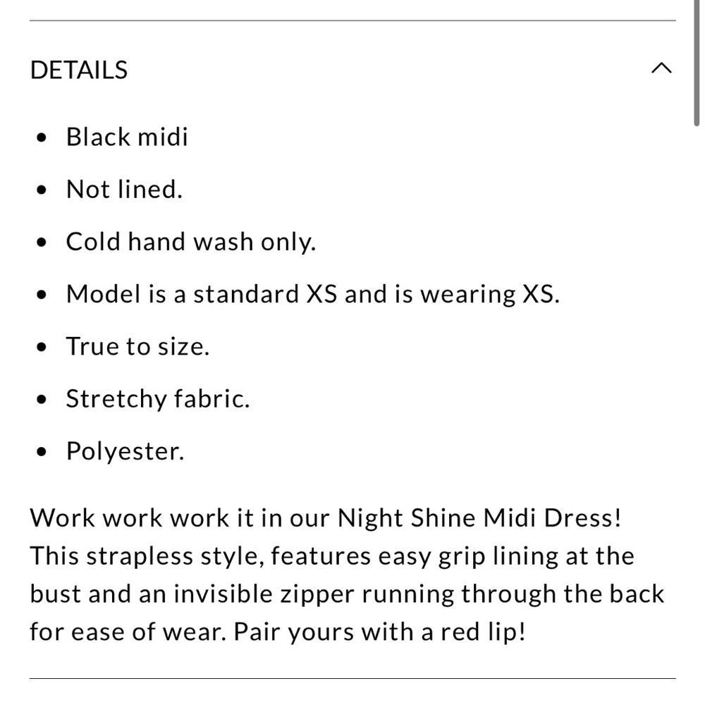 Black Strapless Midi Dress - Picture 4 of 11